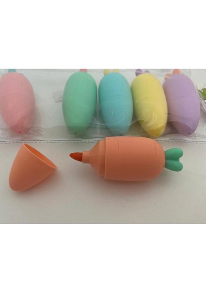 Havuç Tasarımlı Fosforlu Kalem Seti fiyatları