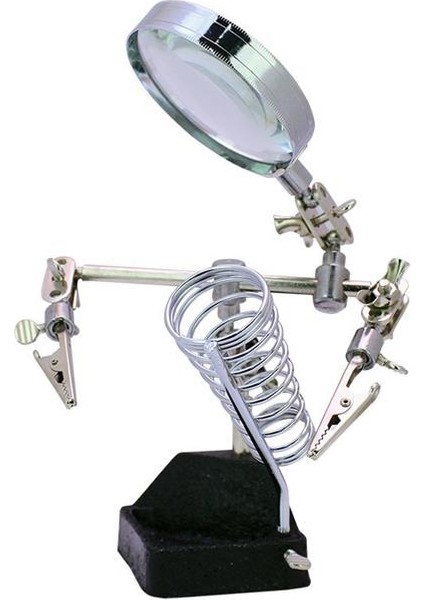 PM-7194 3 Konumlu Büyüteç Havya Standı