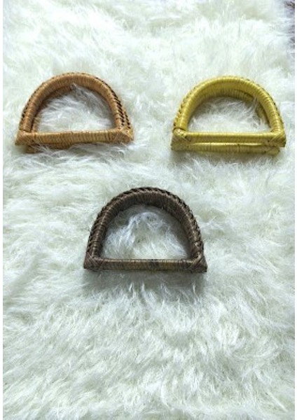 🌿 3 Çift Doğal Bambu & Hasır Çanta Kulpları - Dıy Projeleriniz Için Benzersiz Dokunuş!