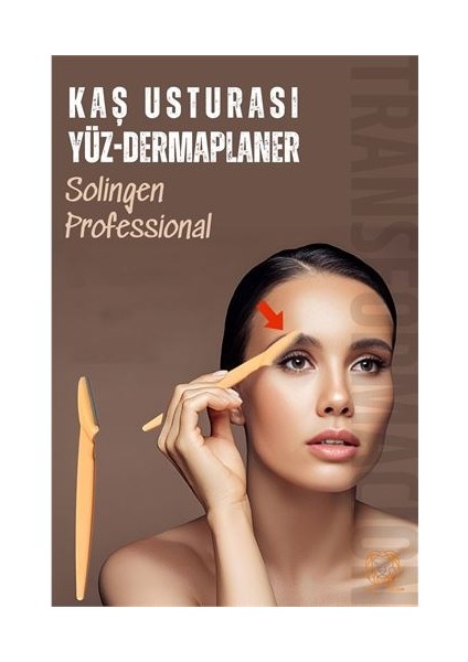 Hsnet Kaş Şekillendirici Kaş Dermaplaner Yüz Usturası Solingen Professional - BI001V-4XRO65