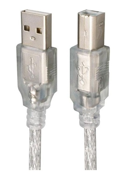 PM-3267 3 Metre Şeffaf USB 2.0 Yazıcı Kablosu