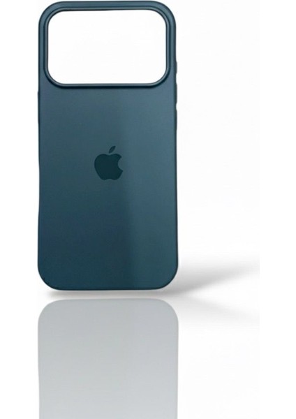 Iphone 17 Serisi ile Uyumlu Lansman Logolu Silikon Telefon Kılıfı, Içi Kafide Kılıf