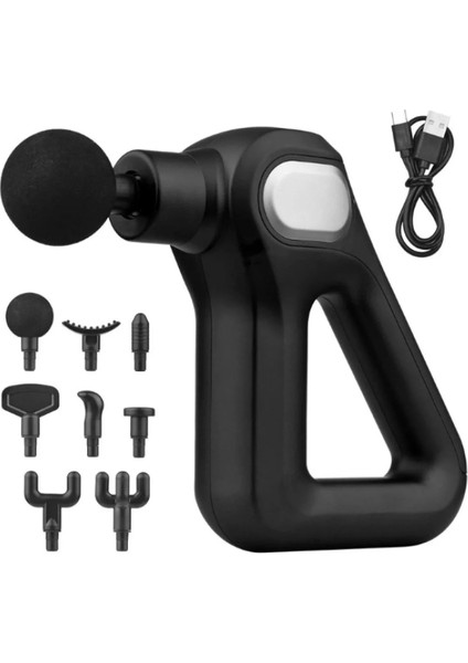 Fascial Gun KH-750 Gri LCD Sporcu Egzersiz Masaj Aleti 8 Başlıklı fiyatları
