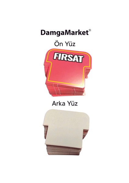 Kırmızı Fırsat Etiketi Kartı Market, Mağaza,bakkal,raf ve Etiketi 6X5CM 100'LÜ Paket fırsatları