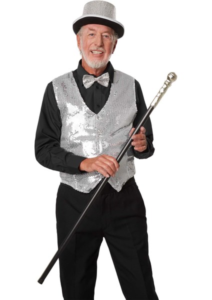 Gece Işıltısı Gümüş Payetli Pullu Papyon 7x2 cm (5224) fiyatları