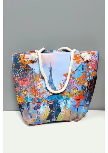 Desenli Plaj Çantası