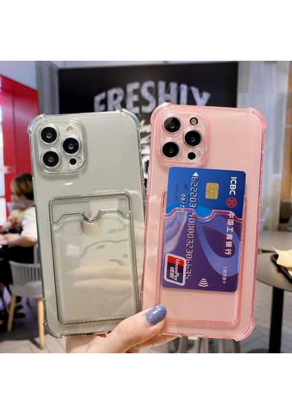 Apple iPhone 11 Pro Max Kılıf Kartlıklı Anti Şok Korumalı Şeffaf Silikon fiyatları
