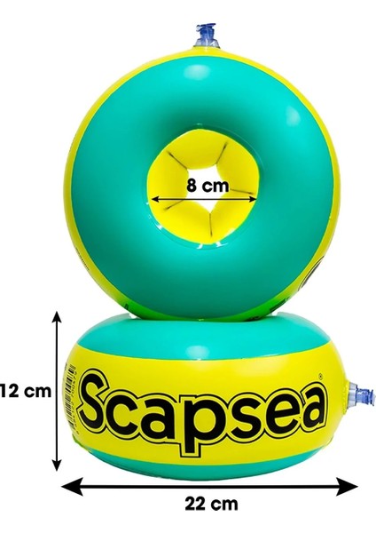 Scapsea Çocuklar Için Yüzme Kolluğu Içi Dolgulu 10KG - 40KG Arası Tamir Bandı Hediyeli indirimleri