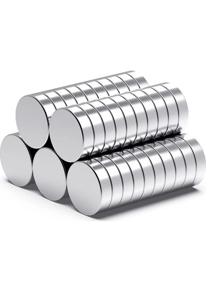 10 Adet 10X1MM Yuvarlak Neodyum Mıknatıs Güçlü Dayanıklı Magnet Nikel Kaplama