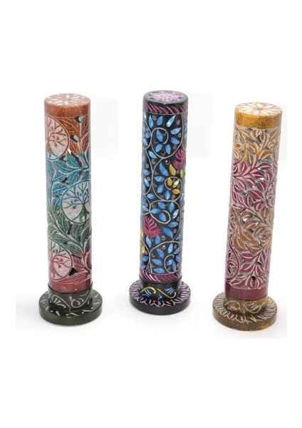 Obsidian Taşı Işlemeli Kule Tütsülük Model 1