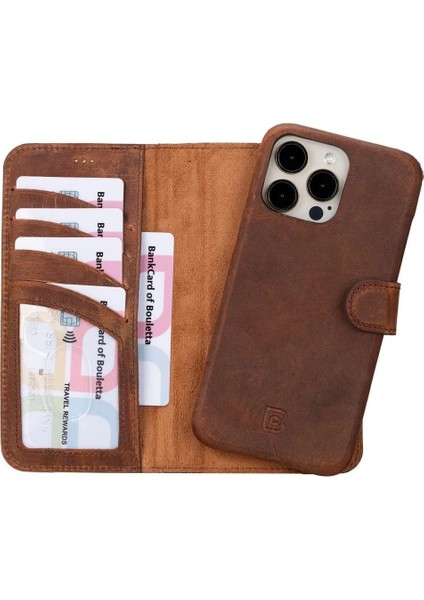 Apple iPhone 15 Pro Uyumlu Deri Cüzdanlı Kılıf F360 G2 indirimleri
