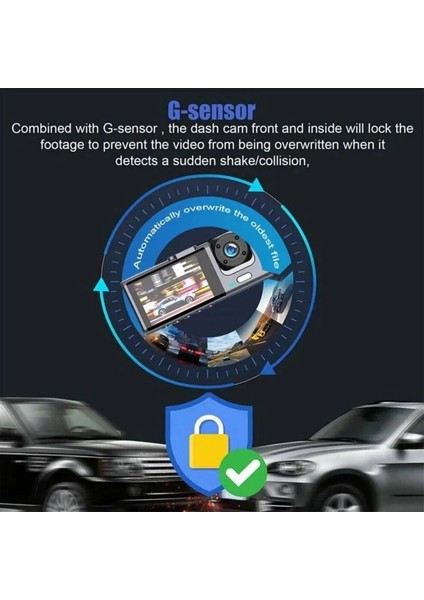 DV300 Yeni 3 Kameralı Araç Içi Kayıt Kamerası Trafik Recorder 2 Inç IPS Ekran Full Hd 1080P indirimleri