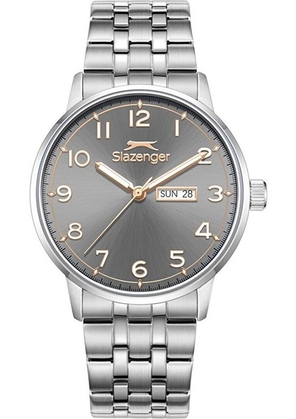SL.09.2560.2.04 Erkek Kol Saati – 43 mm – Çelik Kordon Silver – Takvim