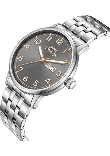 SL.09.2560.2.04 Erkek Kol Saati – 43 mm – Çelik Kordon Silver – Takvim modelleri