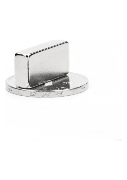 50 Adet 20X10X5 mm Neodyum Magnet N35 Güçlü Mıknatıs Köşeli ve Dayanıklı Nikel Kaplama