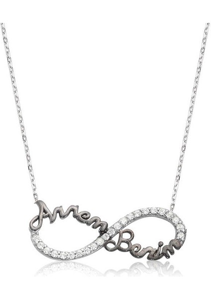 925 Ayar Gümüş Sonsuzluk Annem Benim Kadın Gümüş Kolye PT2610540 (972972)