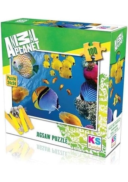 Balık 24X34 Cm. Puzzle/yap Boz 100 Parça Horses/atlar