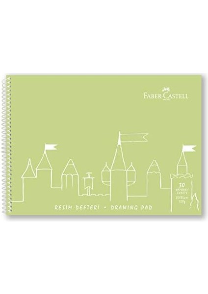 Resim Defteri, 25X35 Cm, 30 Yaprak, Sert Kapak, Spiral Cilt, 120G Kağıt, Dayanıklı ve Çevre Dostu, Asorti Renkler