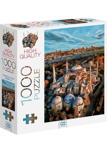 Ayasofya Camii 1000 Parça 2,2mm Kalınlık 48X68CM Profesyonel Hobi Puzzle Yapboz Serisi