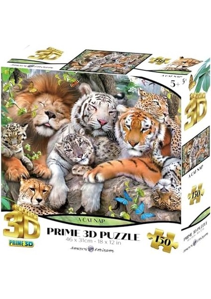 Goliath 3D - Vahşi Kediler - 150 Parça Puzzle