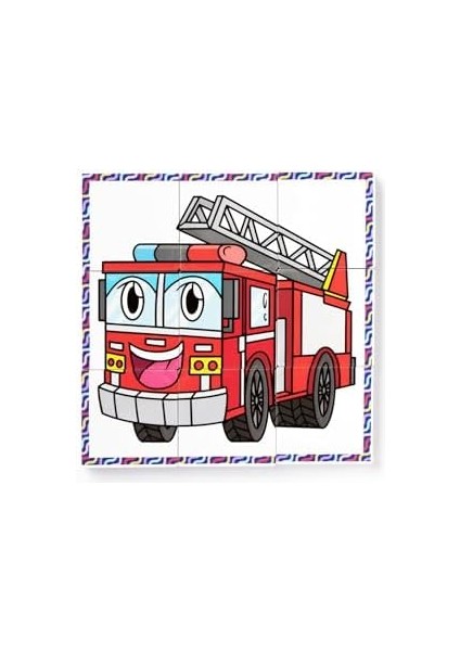Manyetik Blok Çift Taraflı 9 Parçalı Mıknatıslı Itfaiye - Traktör Puzzle - 2 Görsel Yapboz fiyatları