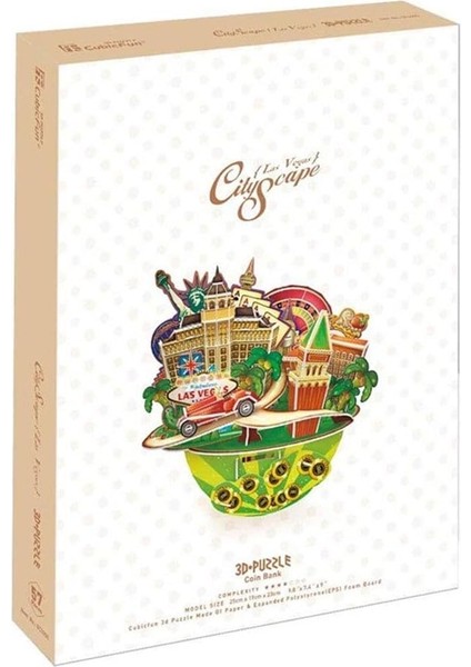 Cubicfun 3D 64 Parça Puzzle Las Vegas Şehir Kompozisyonu fiyatları