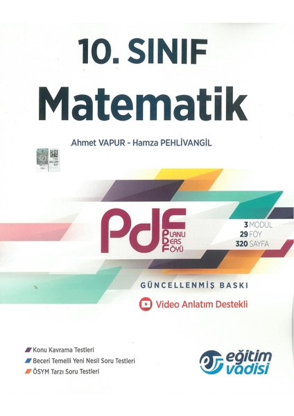 Eğitim Vadisi 10. Sınıf Matematik Güncel Pdf Planlı Ders Föyü