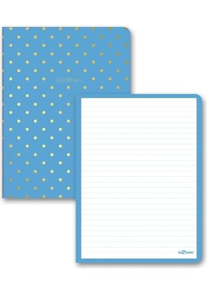 Le Puantiyeli Mini Defter Çizgili Mavi 14X20 cm