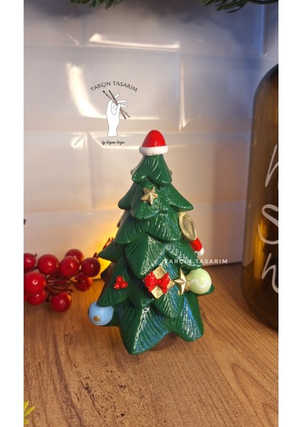 Yeşil Yılbaşı Çam Ağacı ve Süsler, 13X8 Cm, Hediye Seçeneği fiyatları