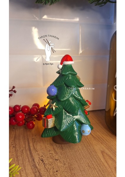 Yeşil Yılbaşı Çam Ağacı ve Süsler, 13X8 Cm, Hediye Seçeneği fırsatları
