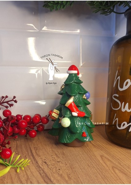 Yeşil Yılbaşı Çam Ağacı ve Süsler, 13X8 Cm, Hediye Seçeneği indirimleri