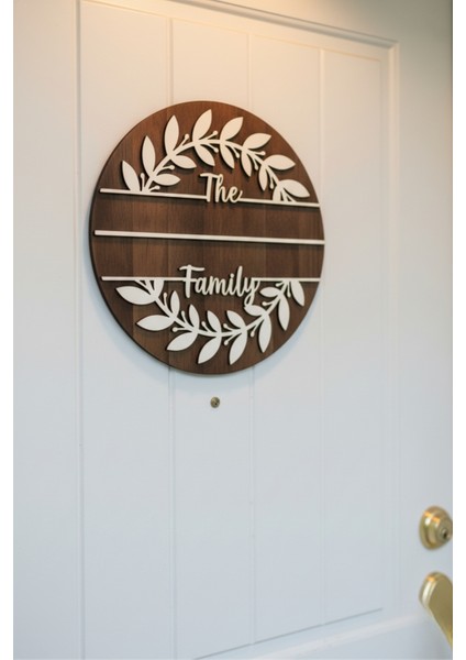 Kişiselleştirilebilir Ahşap Kapı Panosu Modern Yeni Ev Hediyesi Kapı Tabelası
