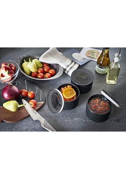 Home Seramik Yiyecek Saklama Egzersiz Aletleri/canisters Hava Geçiren Kapaklı Seramik Kutu, Seramik, Siyah, Tek Boy modelleri