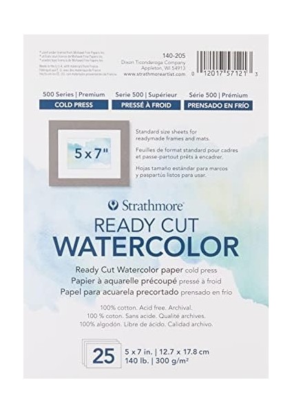 140-305 Ready Cut Wc 5 x 7 Ps, 12,7 x 17,8 Cm, Çok Renkli, 25 Yaprak, Çok Renkli, 5" x 7" modelleri