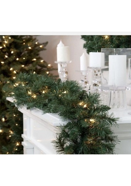 Işıklı 160CM Yeşil Yılbaşı Çam Ağacı, Garland ve Pirinç LED Işık Dekoru fiyatları