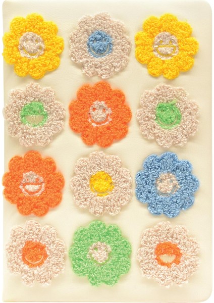 A5 Çiçek Nakışlı Defter Krem 80 Yp Küçük Çiçek