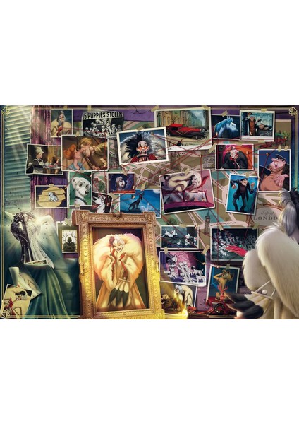 168866 1000 Parçalı Puzzle Villains: Cruella De Vil, Renkli
