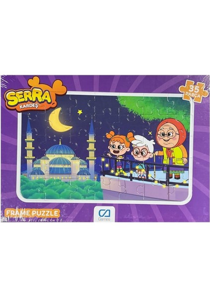 Serra Kardeş Lisanslı 35 Parça Çerçeveli 34X24CM Çocuk Puzzle Yapboz Yeni Serisi (Mor) fiyatları