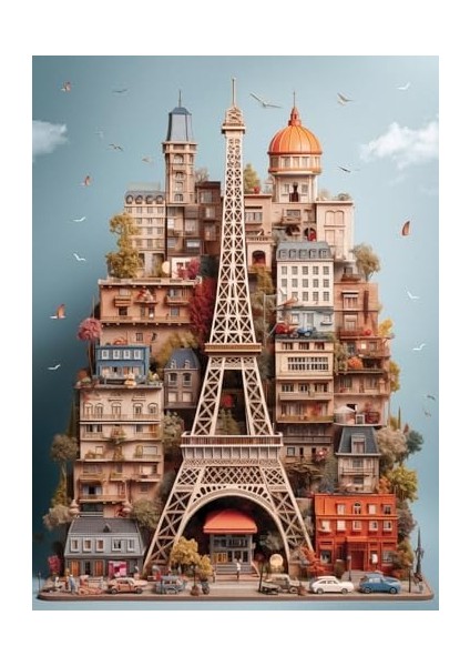 Puzzle - Eyfel / 1000 Parça Puzzle, 1168