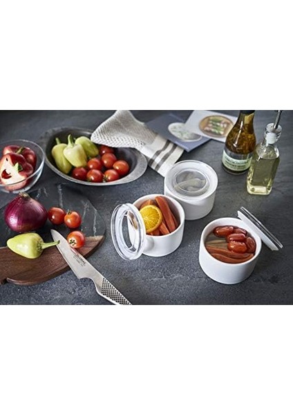 Ev Seramik Yiyecek Saklama Kondansatörleri/kutular, Hava Geçirmez Kapaklı, Beyaz, Tek Boyut fiyatları