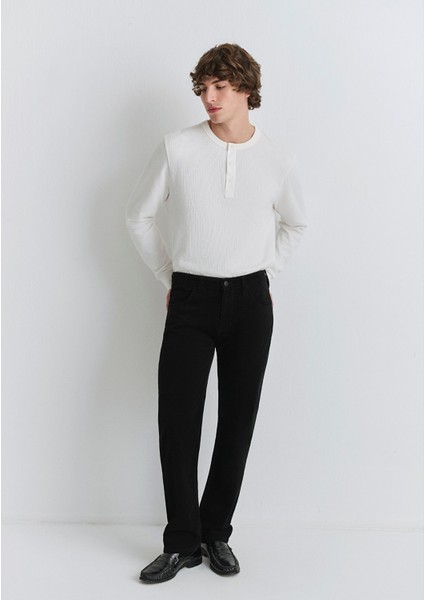 Lisbon Siyah Kadife Pantolon 0010039-30269