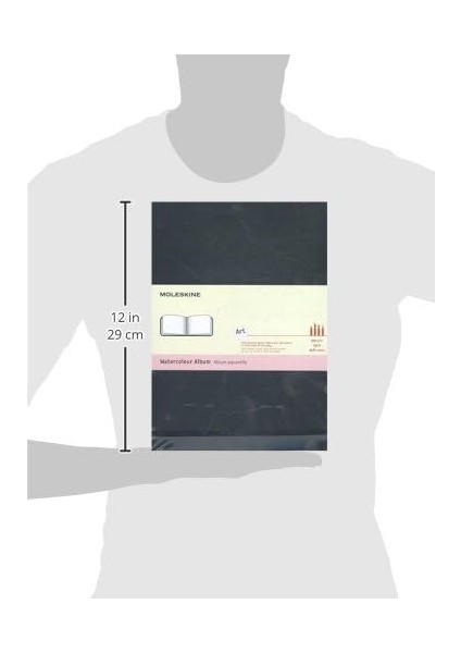 Art Sulu Boya Albümü ve Çizim Defteri Not Defteri, Sert Kapaklı ve Elastik Kilitli, Sulu Boya ve Sulu Boya Kalemleri Için Uygundur, Siyah, A4 21 x 29,7 Cm, 60 Sayfa modelleri