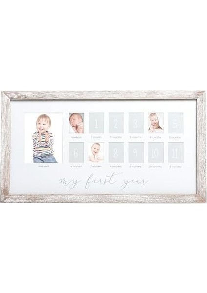 My First Fotoğraf Anları Bebek Hatıra Resim Çerçevesi, Bebeğin Ilk Yıl Fotoğraf Çerçevesi, Günü Aksesuarı, Cinsiyetsiz Bebek Kilometre Taşı Kreş Dekoru, Rustik modelleri