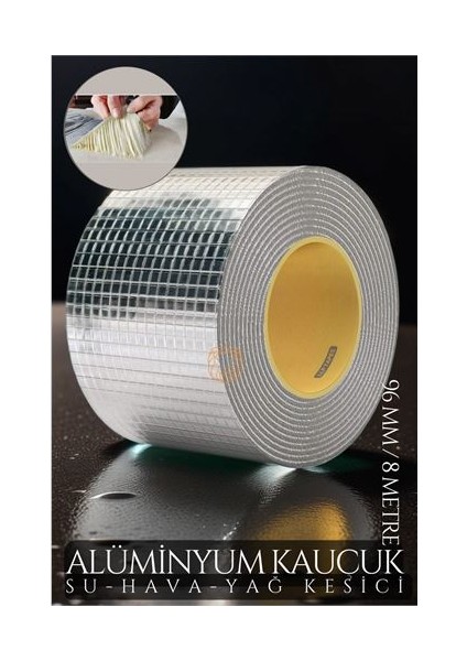 Hsnet 96 mm Su Hava Yağ Kesici Izolasyon Bandı 8 Metre