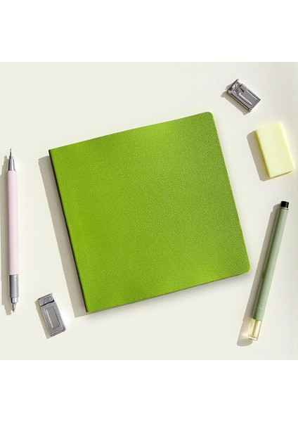 Defter, Çizgisiz Not Defteri – Pu Deri Not Defteri – 16,5X16,5 Cm, 96 Yaprak (192 Sayfa), 90 gr Ivory Kağıt, Esnek Kapak, Ofis ve Kırtasiye (Fıstık Yeşili) fiyatları