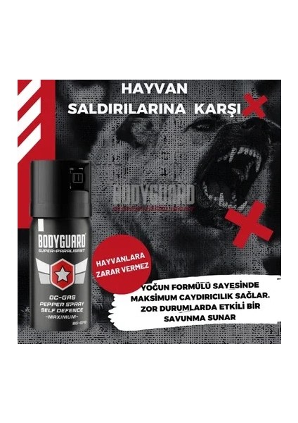 Bodyguard Biber Gazı Sprey 40ML Bodyguard (Göz Yaşartıcı Sprey) fiyatları