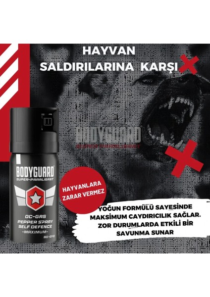 Bodyguard Biber Gazı Sprey 40ML Bodyguard (Göz Yaşartıcı Sprey)