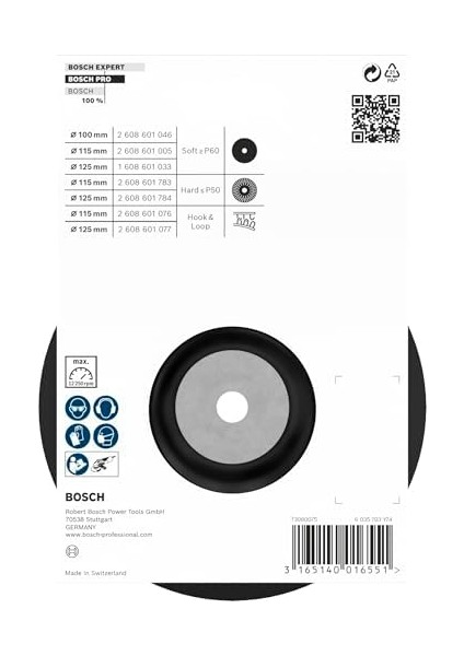 Professional Zımpara Diski 125 Mm, 1 Adet