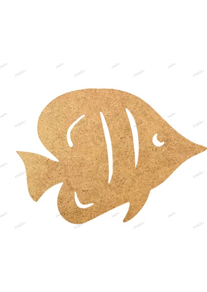 10'lu Paket Ahşap Duvar Dekoru - ST_00407 - 8 x 6 cm