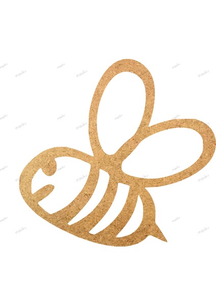 10'lu Paket Ahşap Duvar Dekoru - ST_00442 - 8 x 8 cm